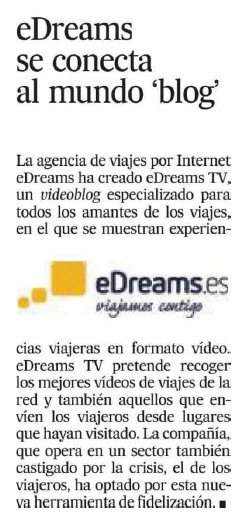 articulo eDreams en El País
