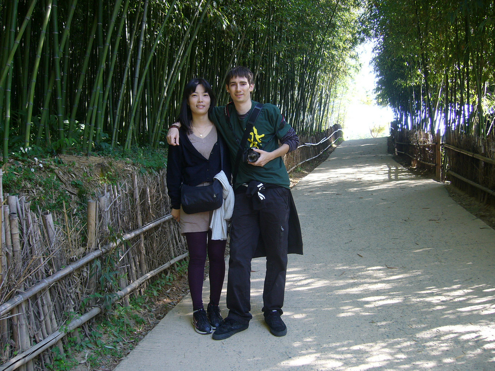 bosque de bambu en Damyang. Robert y Jumi