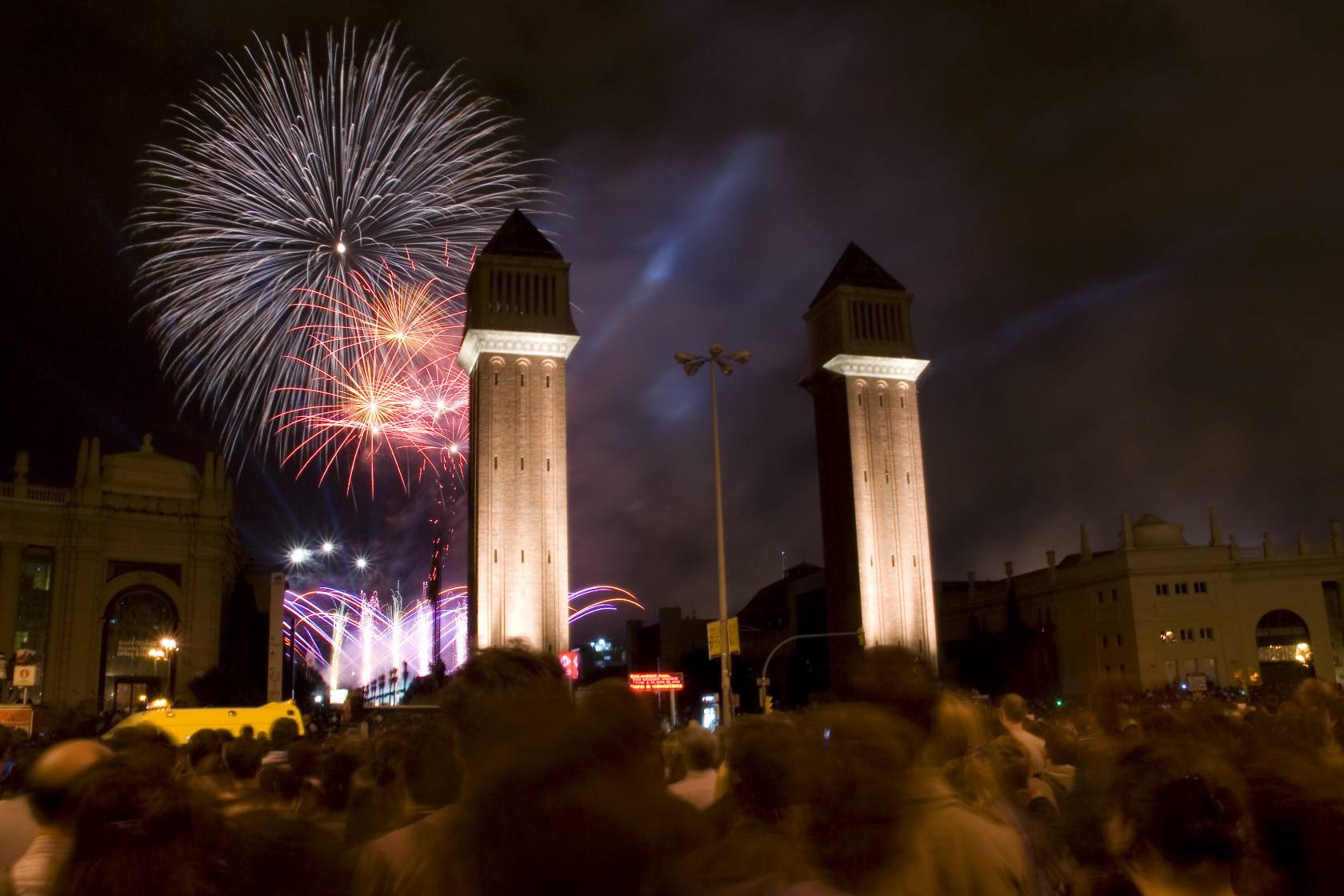 Plaza España BCN. Fuegos Artificiales 