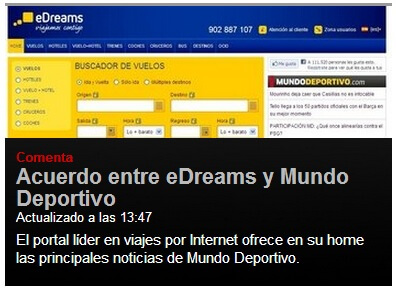 acuerdo eDreams y Mundo Deportivo