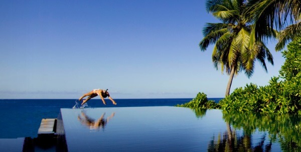 Piscinas Infinitas. Hotel Banyan Tree Seychelles, Seychelles