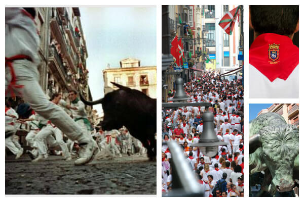 san fermines pamplona collage