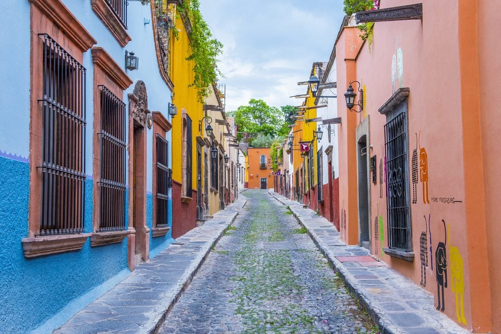 San Miguel de Allende, México, calles de colores