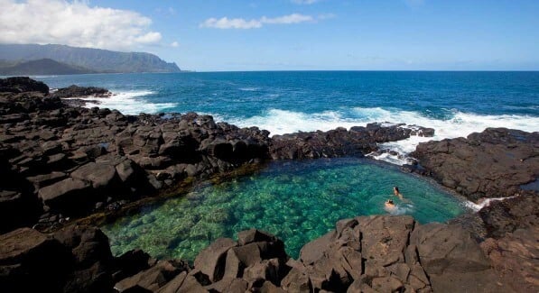 Las 20 piscinas naturales más originales del mundo. Queen's Bath (Hanalei, Kauai)