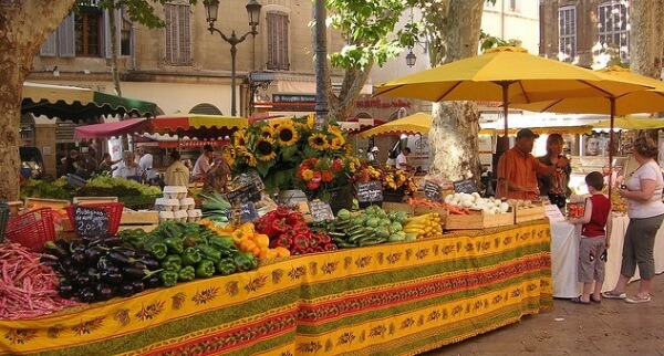 mercado Aix, Provenza
