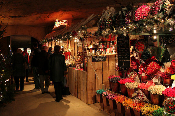 Mercado navideño en Valkenburg, Holanda