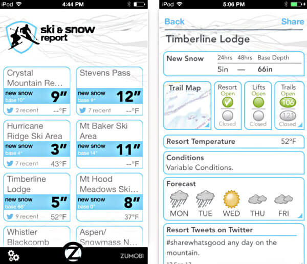 Ski and Snow Report en el App Store