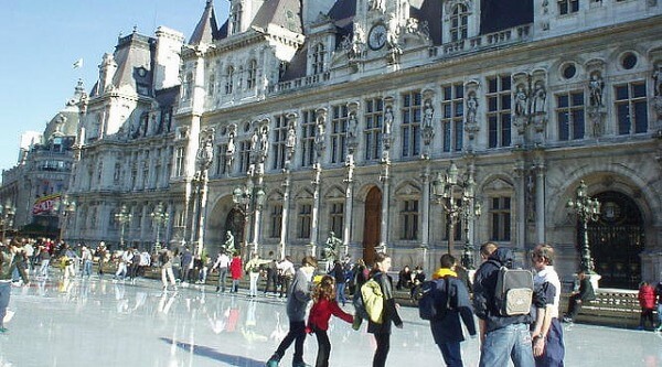 patinaje Hôtel de Ville, París