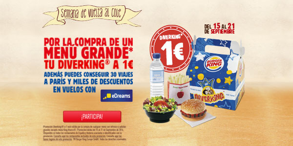promocion eDreams y burger king 