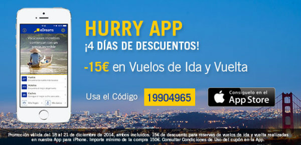 descuentos con la app de eDreams