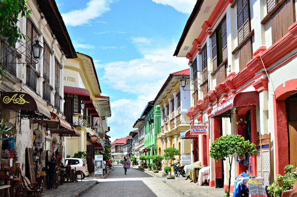 casas de colores de vigan, en filipinas