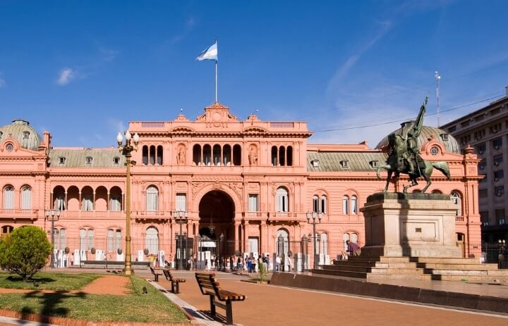 Casa Rosada en Buenos Aires, la sede del poder ejecutivo de Argentina