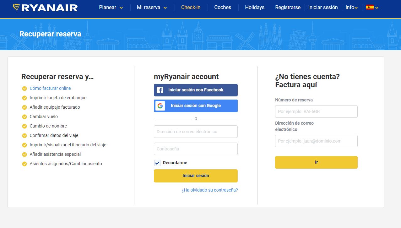 Cómo hacer el check in online con Ryanair eDreams