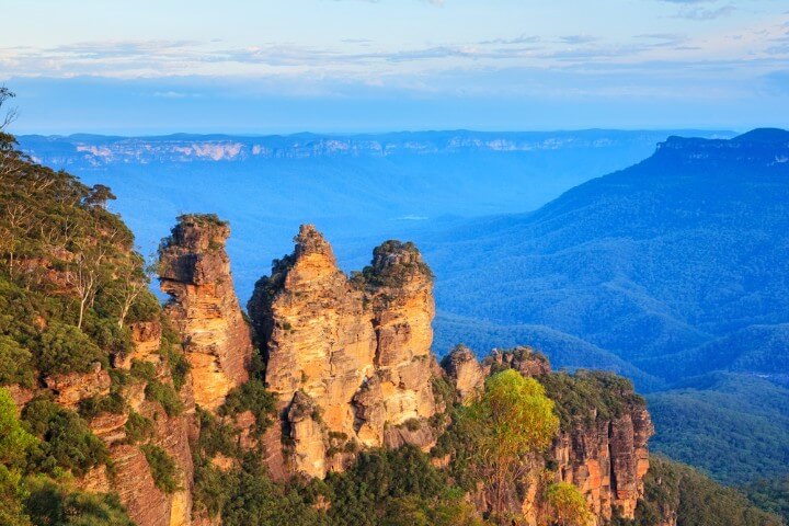 Las Tres Hermanas famosas de las Blue Mountains, Australia