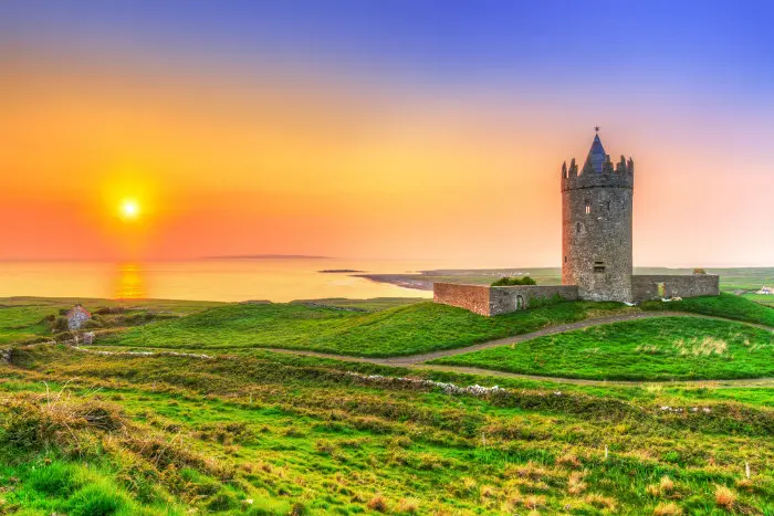 puesta de sol en irlanda