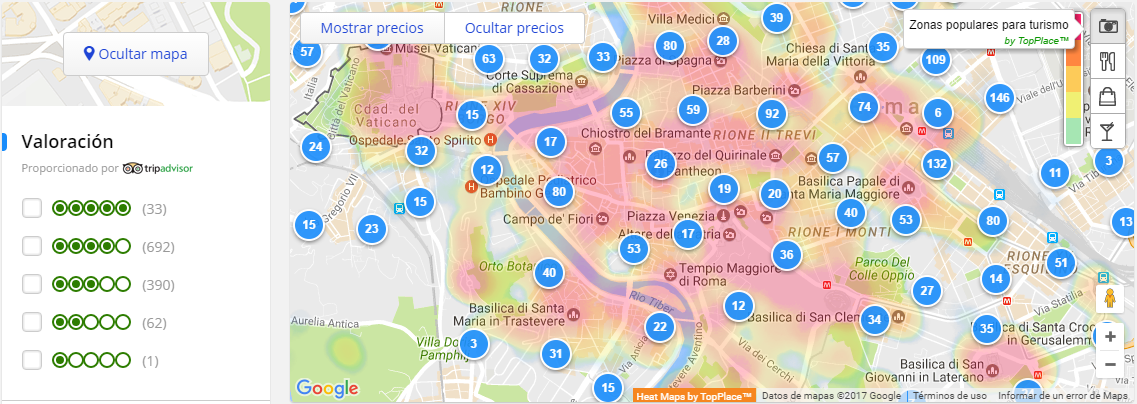 Cómo elegir el mejor hotel: Nuevos mapas de calor