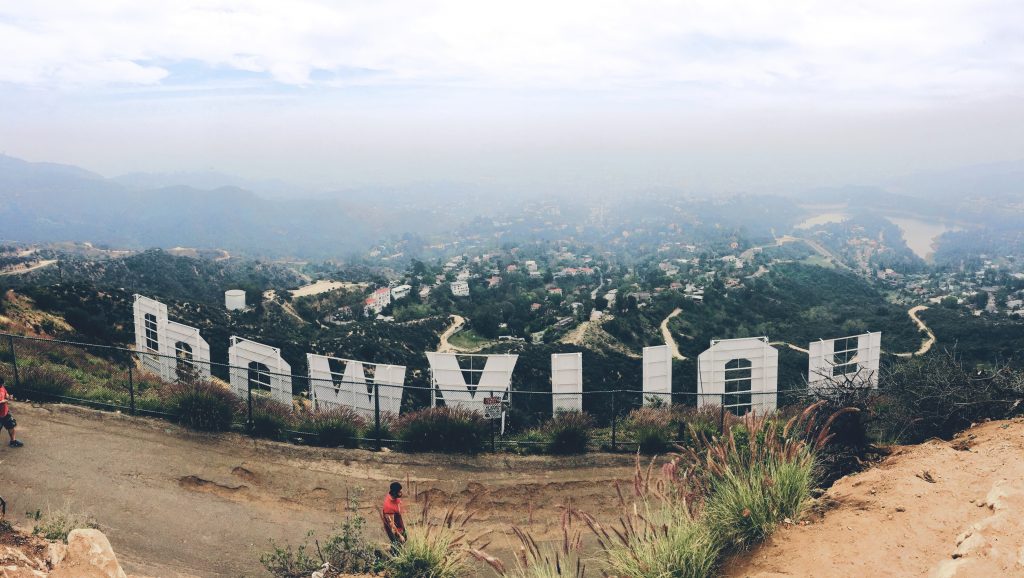 Cartel de Hollywood en la colina de Los Ángeles