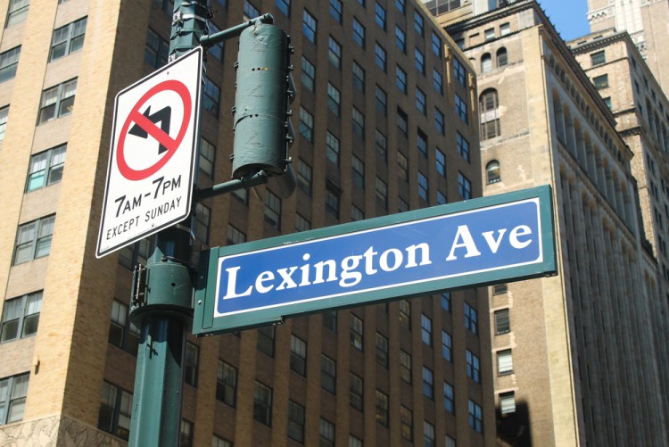 Famosa calle Lexington Avenue en Nueva York