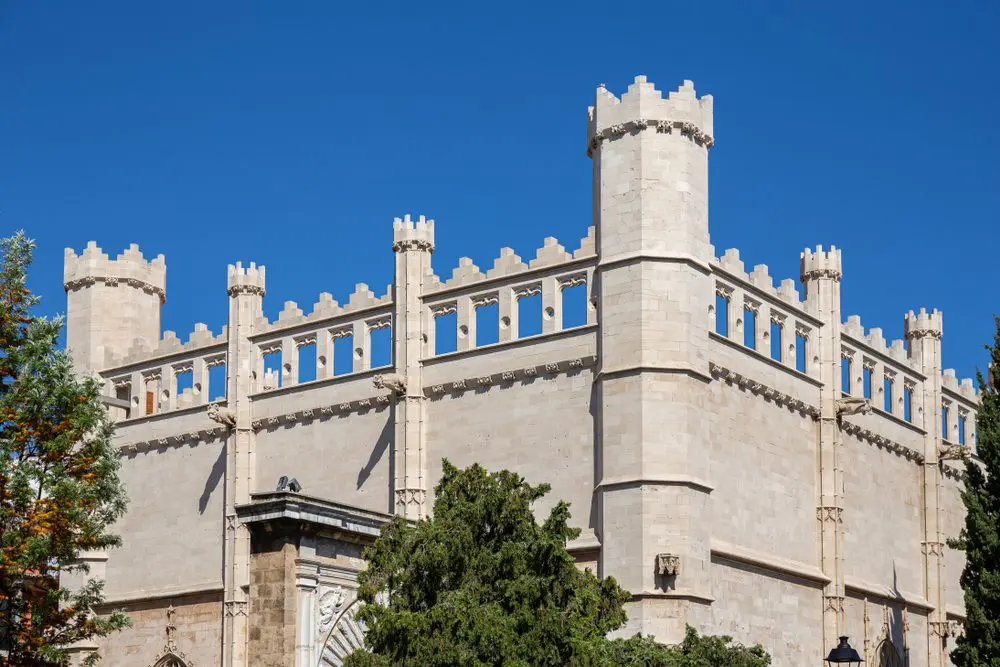 Parte superior del edificio de la Lonja de Palma de Mallorca
