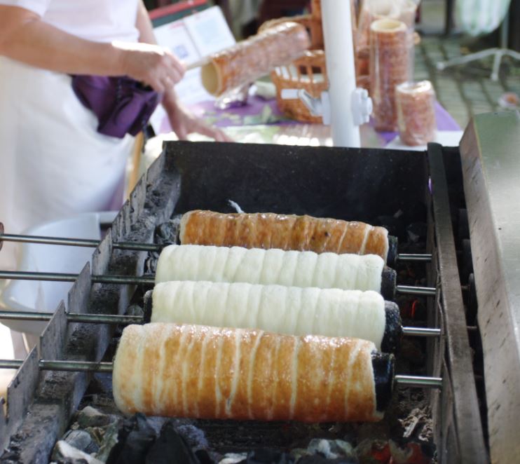 Chimney cakes en Budapest en Navidad