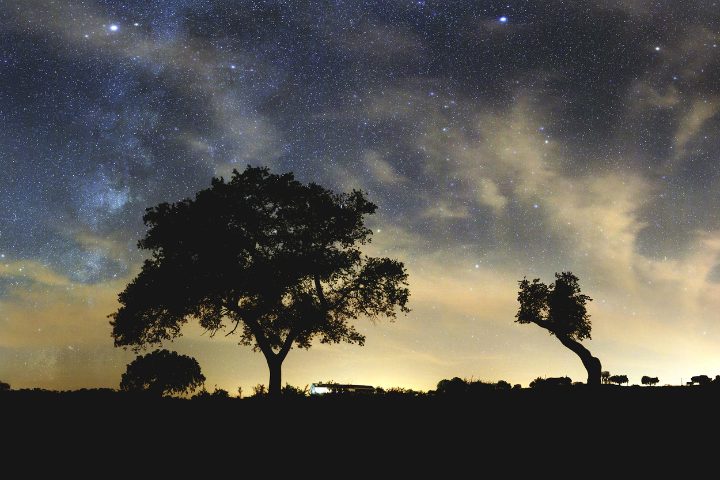cielo estrellado en Alqueva Portugal