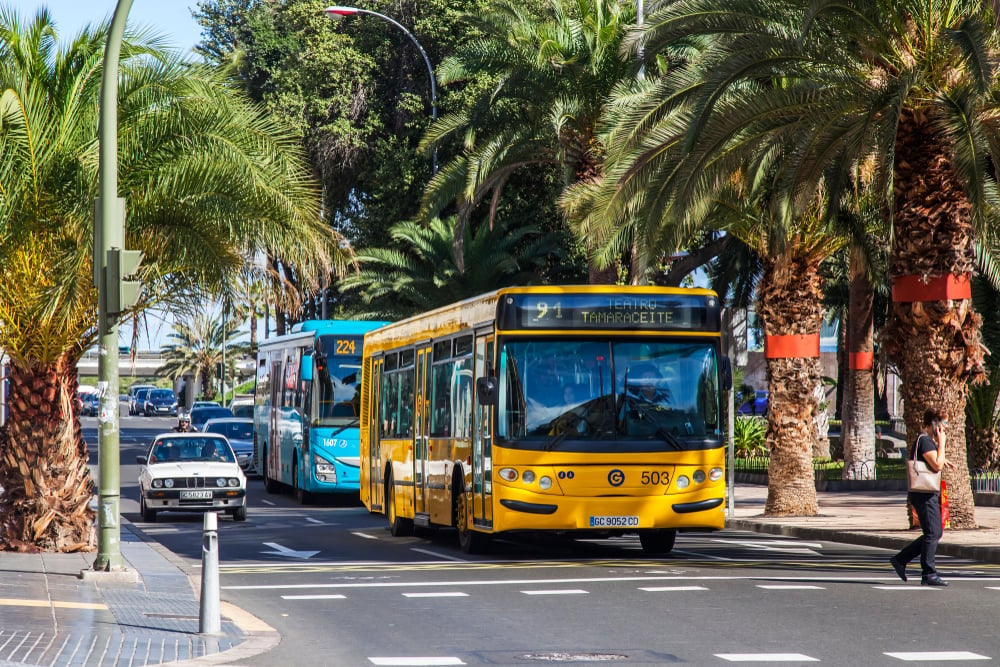 autobus en Las-Palmas de Gran Canaria