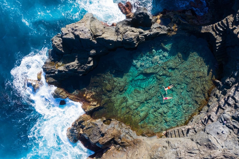 piscina de rocas de las islas canarias de tenerife