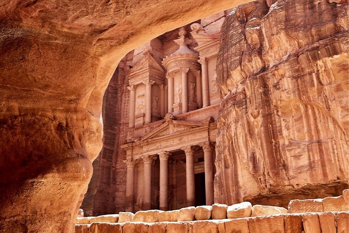 cañón del siq antes de llegar a Petra