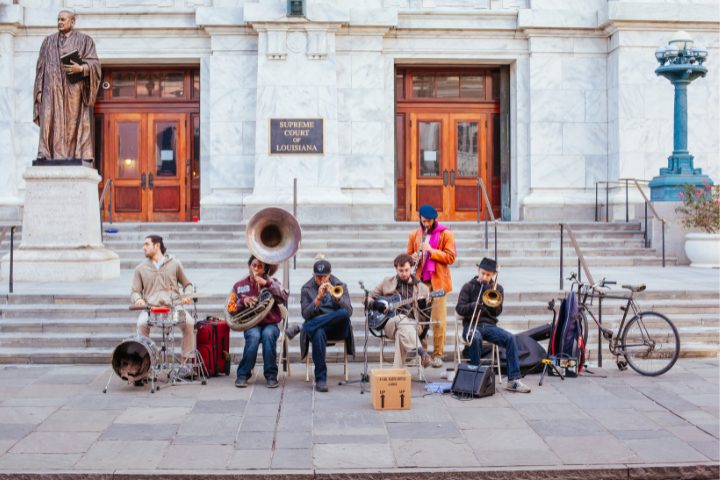 músicos en Nueva Orleans