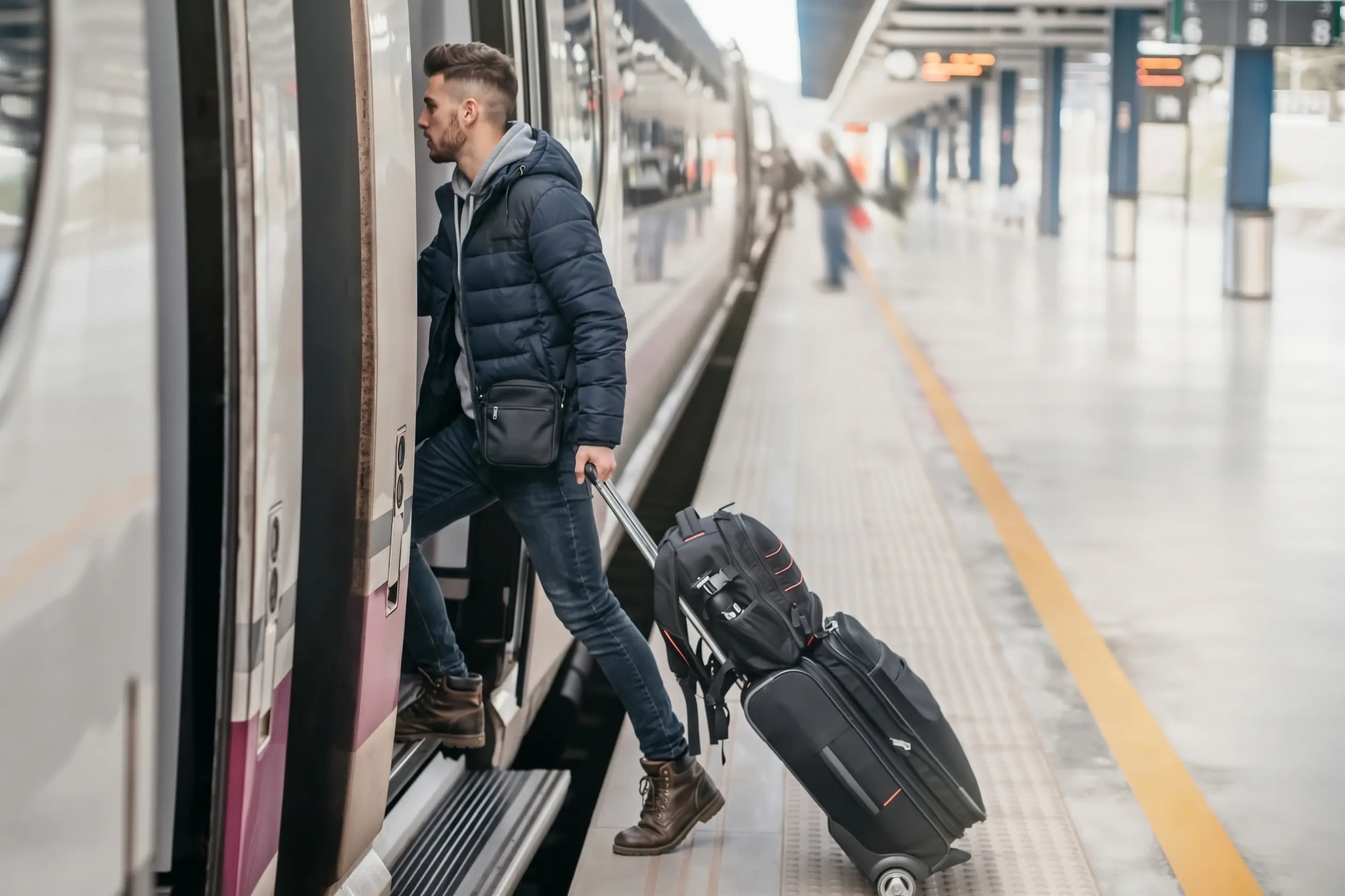 Equipaje en el tren: límites de tamaño y peso comparados entre compañías